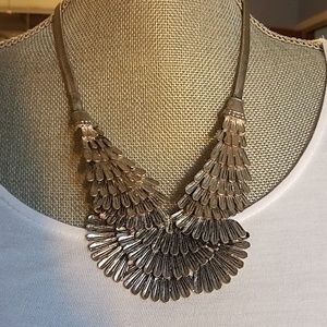 Angel wing silver necklace